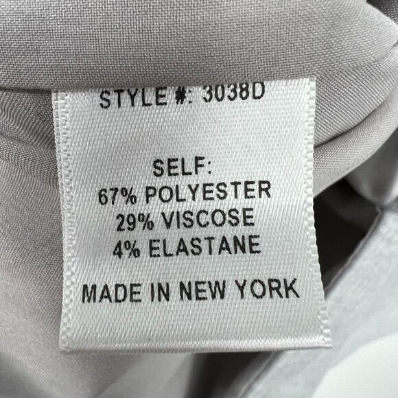 NWT Of Mercer Sterling Sheath Dress 14 Light Grey Split Neck Sleeveless 3038D - Picture 8 of 9